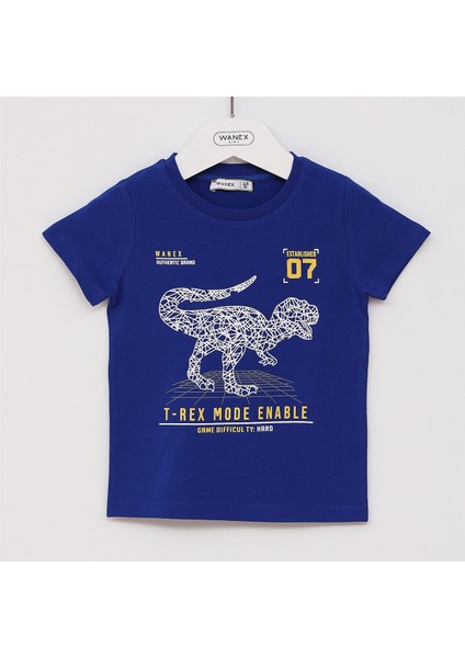 Erkek Çocuk Kısa Kol Yazlık Tişört - (12 Aylık-5 Yaş) - 16206 - Saks