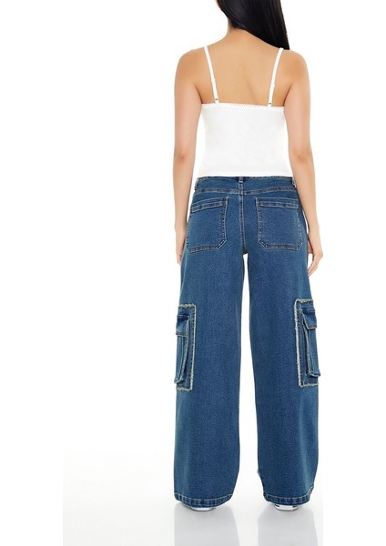 F21 Wide-Leg Kargo Jean Pantolon
