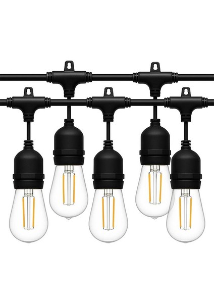 Ledx KB00001 5'li E27 Duy Sıralı 5 Metre Lamba Kablosu (5 Adet Duy Içerir)