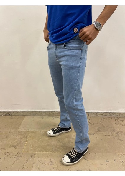 Likralı Jean Pantolon