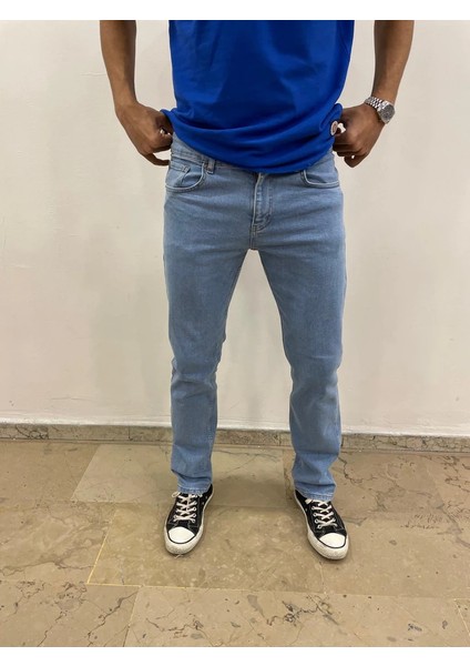 Likralı Jean Pantolon