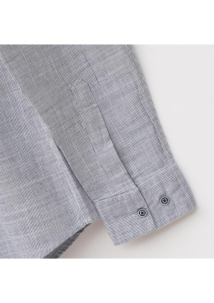 Erkek Şardonsuz Uzun Kol Ince Gömlek - (M-2xl) - 11-1787 - Lacivert modelleri