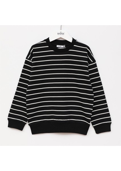 Erkek Çocuk Uzun Kol Ince Tişört - (7 Yaş-12 Yaş) - 16750 - Siyah