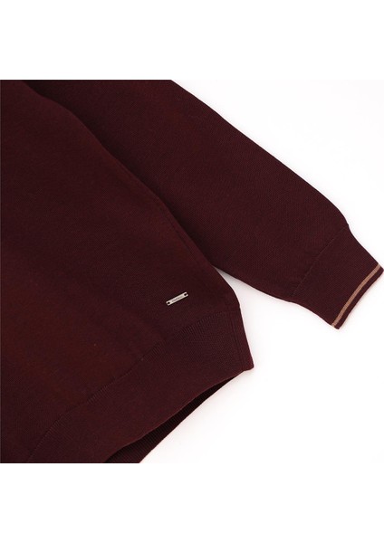 Erkek Uzun Kol Ince Sweatshirt - 189406 - Koyu Bordo modelleri