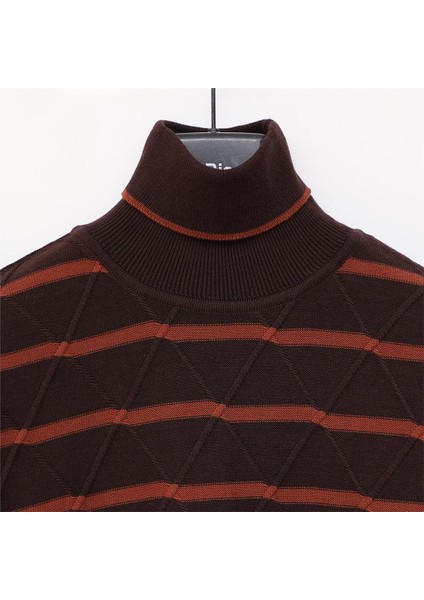 Erkek Şardonsuz Uzun Kol Ince Balıkçı Sweatshirt - 189232 - Kahverengi fiyatları