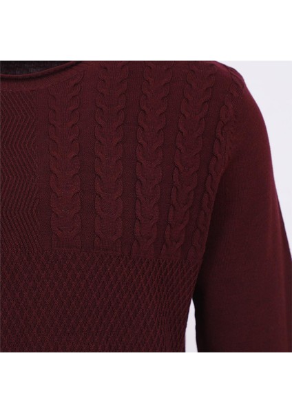 Erkek Uzun Kol Ince Sweatshirt - 189407 - Koyu Bordo modelleri