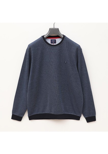 Erkek Uzun Kol Ince Sweatshirt - CZT-130 - Mavi - Marine