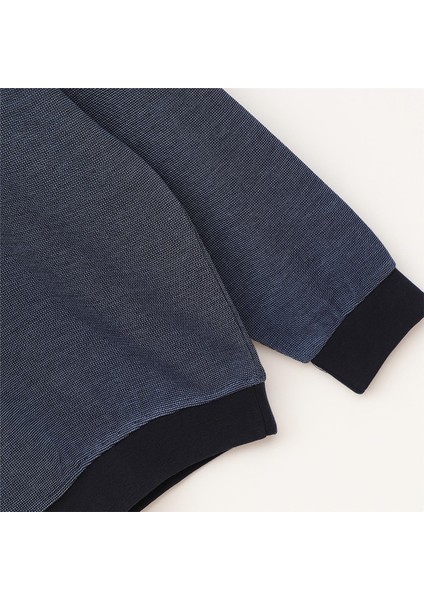 Erkek Uzun Kol Ince Sweatshirt - CZT-130 - Mavi - Marine indirimleri