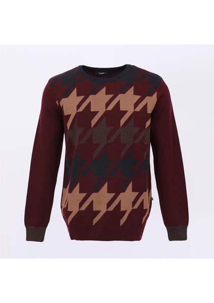 Erkek Uzun Kol Ince Sweatshirt - 180980 - Koyu Bordo