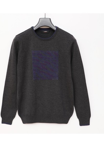Erkek Uzun Kol Ince Sweatshirt - 189283 - Antrasit