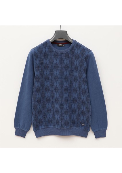 Erkek Uzun Kol Ince Tişört - PPS-3505 - Indigo