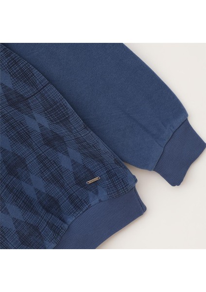 Erkek Uzun Kol Ince Tişört - PPS-3505 - Indigo fiyatları