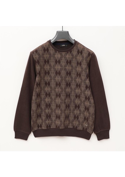 Erkek Uzun Kol Ince Tişört - PPS-3505 - Kahverengi