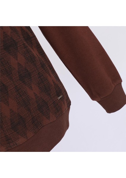 Erkek Uzun Kol Ince Tişört - PPS-3505 - Kahverengi fırsatları