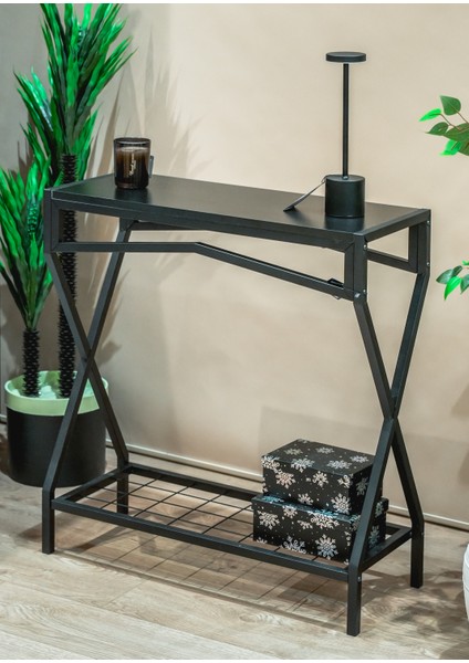 Ahşap Raflı Metal Dresuar – Salon ve Hol Için Çok Amaçlı Dekoratif Raf fırsatları