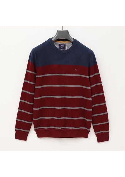 Erkek Uzun Kol Ince Sweatshirt - CZT-109 - Kırmızı