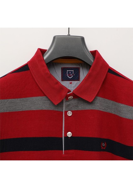 Erkek Uzun Kol Ince Polo Yaka Sweatshirt - CZT-118 - Kırmızı fiyatları