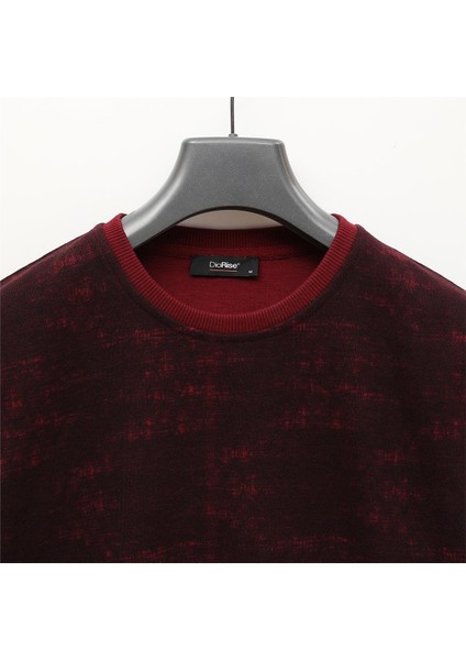 Erkek Triko Uzun Kol Ince Polo Yaka Sweatshirt - DS-3001 - Bordo fiyatları
