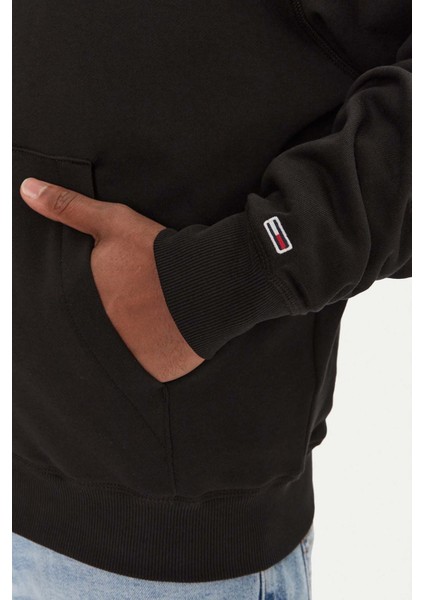 Erkek Tjm Varsity Tonal Fermuarlı Sweatshirt - Siyah indirimleri