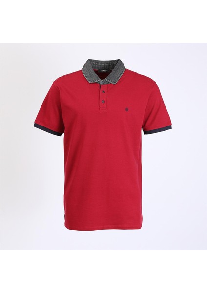 Erkek Kısa Kol Polo Yaka Tişört - PL-489 - Bordo