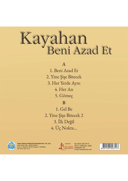 Kayahan - Beni Azad Et (Plak) fiyatları