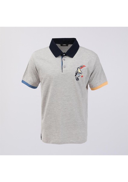 Erkek Kısa Kol Polo Yaka Tişört - PL-481 - Melanj