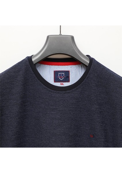 Erkek Uzun Kol Ince Sweatshirt - CZT-126 - Indigo - Lacivert fiyatları