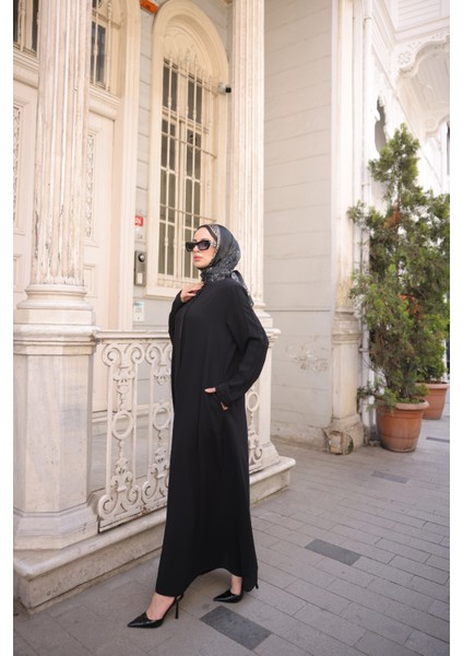 Anne Taşlı Nakışlı Ferace -Petek Kumaş indirimleri