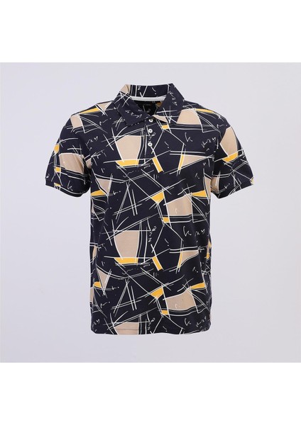 Erkek Polo Yaka Kısa Kol Tişört - (M-2xl) - PLD-471 - Lacivert