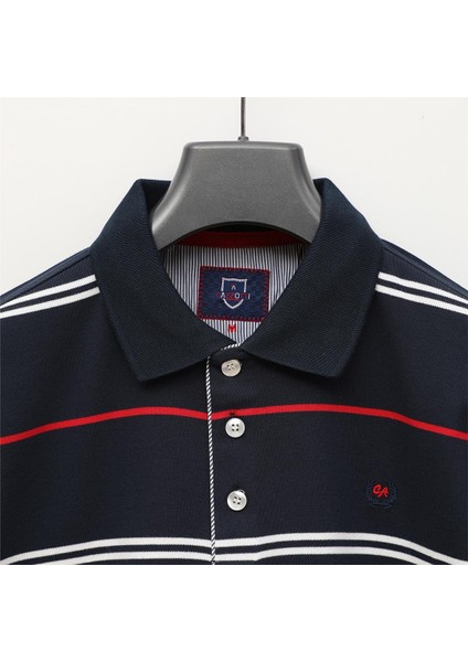 Erkek Uzun Kol Ince Polo Yaka Sweatshirt - CZT-114 - Lacivert fiyatları