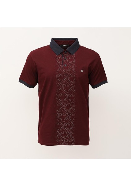 Erkek Kısa Kol Polo Yaka Tişört - PL-482 - Koyu Bordo