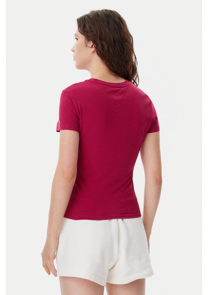 Kadın Tjw Yazı Logo T-Shirt - Bordo fiyatları