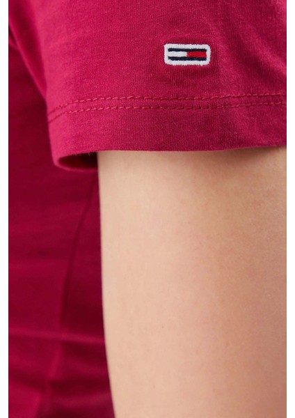 Kadın Tjw Yazı Logo T-Shirt - Bordo indirimleri