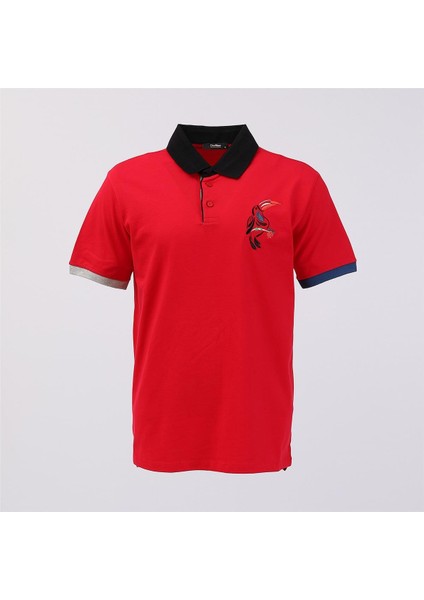 Erkek Kısa Kol Polo Yaka Tişört - PL-481 - Kırmızı