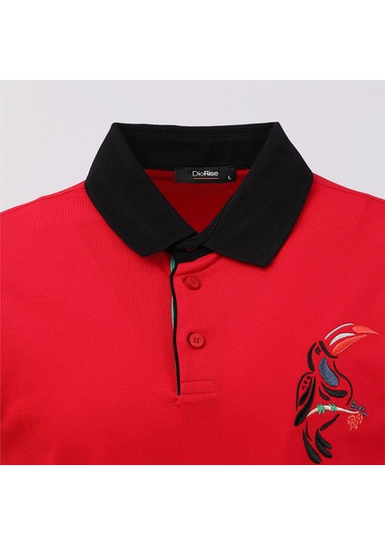 Erkek Kısa Kol Polo Yaka Tişört - PL-481 - Kırmızı fiyatları