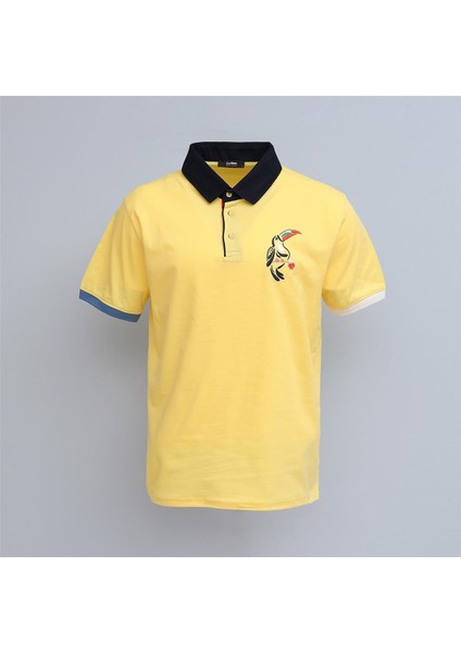 Erkek Kısa Kol Polo Yaka Tişört - PL-481 - Sarı