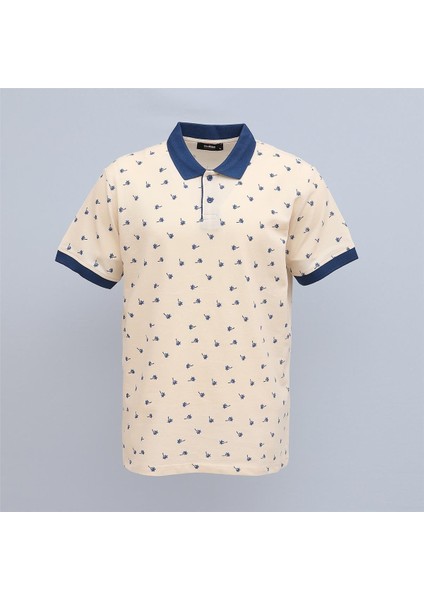 Erkek Kısa Kol Polo Yaka Tişört - PLE-377 - Bej
