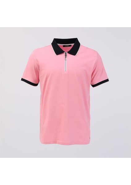Erkek Kısa Kol Polo Yaka Tişört - PL-502 - Pembe