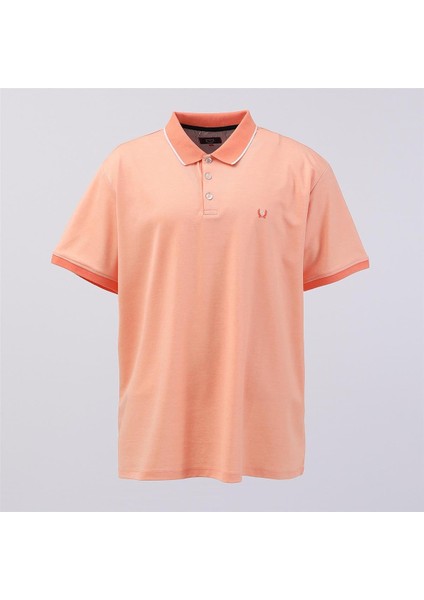 Erkek Polo Yaka Kısa Kol Tişört - (3xl-7xl) - CZT-166 - Somon