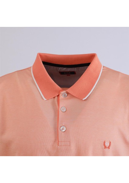 Erkek Polo Yaka Kısa Kol Tişört - (3xl-7xl) - CZT-166 - Somon fiyatları