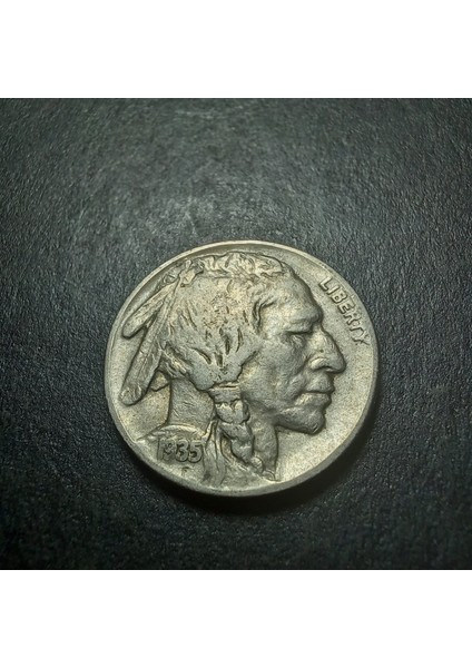 39963681A48CADDD1A 1935 Kızılderili Buffalo 5cent Ççt+ Eski Yabancı Madeni Para