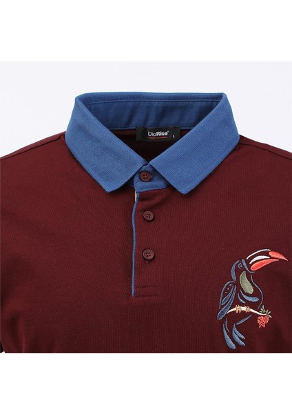 Erkek Kısa Kol Polo Yaka Tişört - PL-481 - Marine - Bordo fiyatları