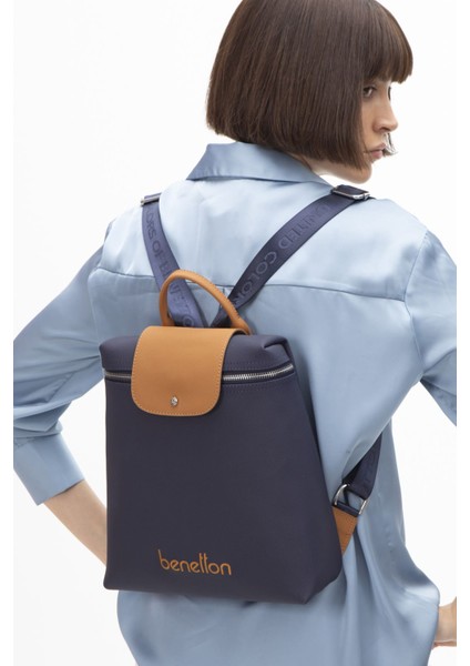 Kadın Bnt Sırt Çantası - Lacivert/camel