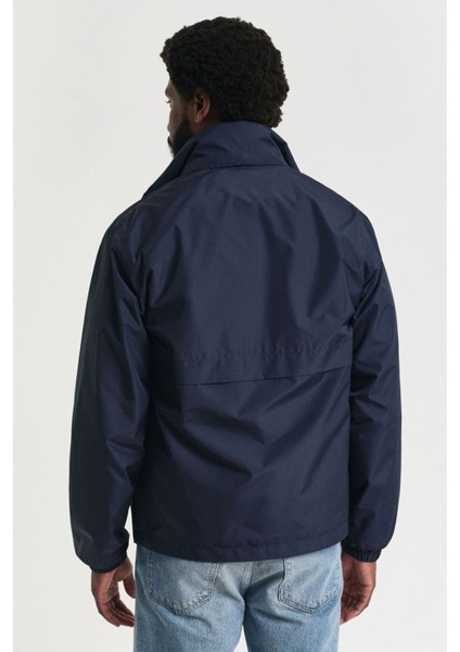 Erkek Regular Fit Kapüşonlu Rüzgarlık - Lacivert