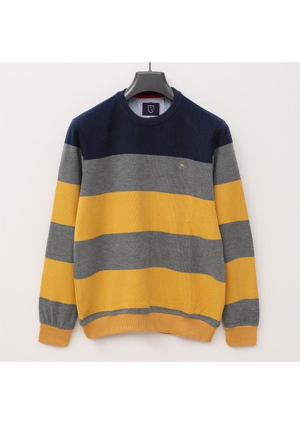 Erkek Uzun Kol Ince Sweatshirt - CZT-110 - Marine