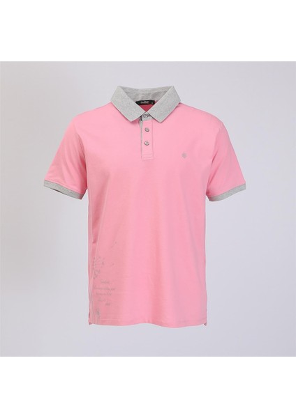 Erkek Kısa Kol Polo Yaka Tişört - PL-483 - Pembe