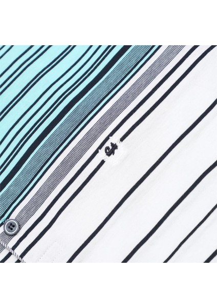 Erkek Polo Yaka Kısa Kol Tişört - (M-2xl) - CZT-158 - Lacivert - Turkuaz modelleri