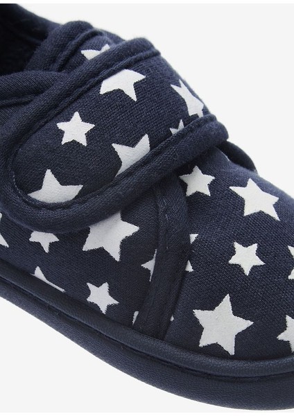 Lacivert Yıldız Desenli Erkek Çocuk Panduf fırsatları