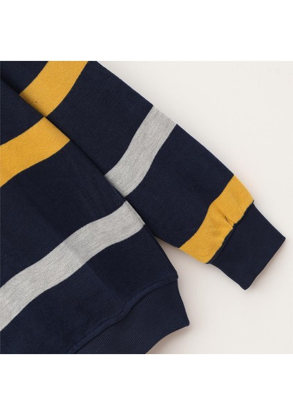 Erkek Uzun Kol Ince Polo Yaka Tişört - CZT-102 - Lacivert modelleri