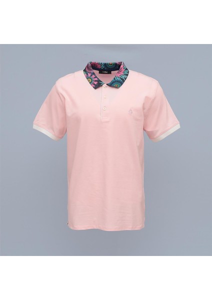 Erkek Kısa Kol Polo Yaka Tişört - PL-468 - Açık Pembe
